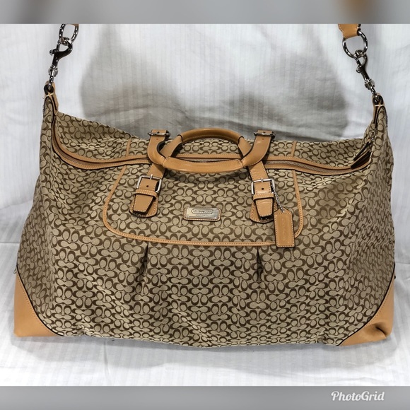 Coach Handbags - Rare Coach Signature Jacquard Cabin Travel Duffle